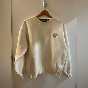 Vintage Woodcrest Cream Sweatshirt with Embroidered Chest Badge